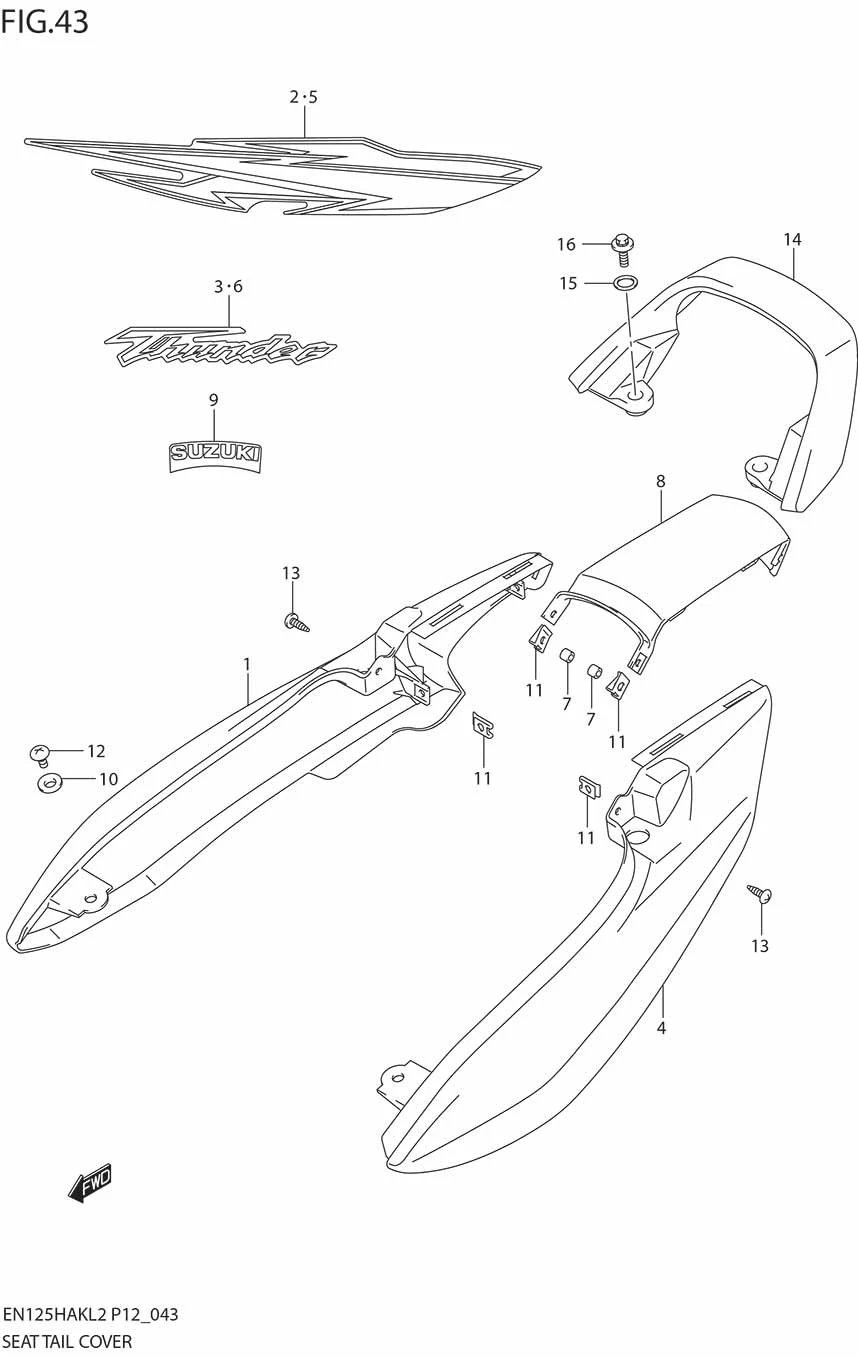 FIG.43 SEAT TAIL COVER