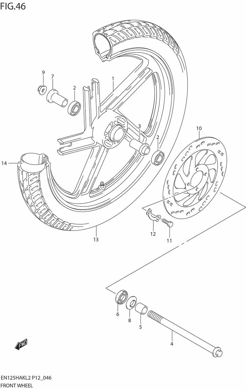 FIG.46 FRONT WHEEL