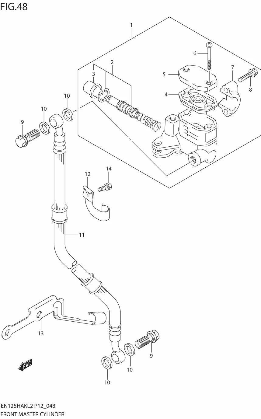 FIG.48 FRONT MASTER CYLINDER