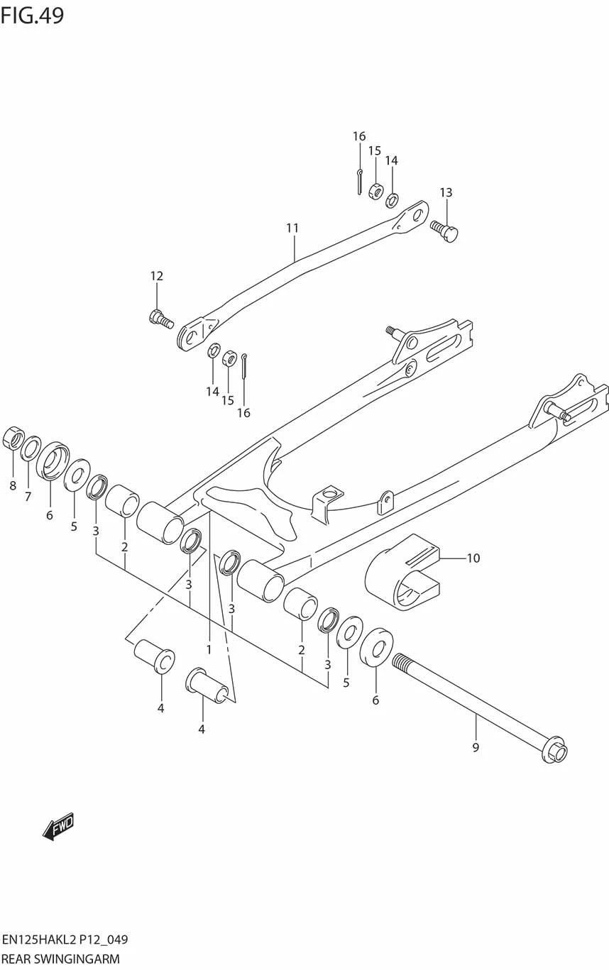 FIG.49 REAR SWINGING ARM