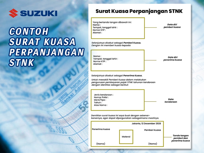 Contoh Surat Kuasa Perpanjangan Stnk