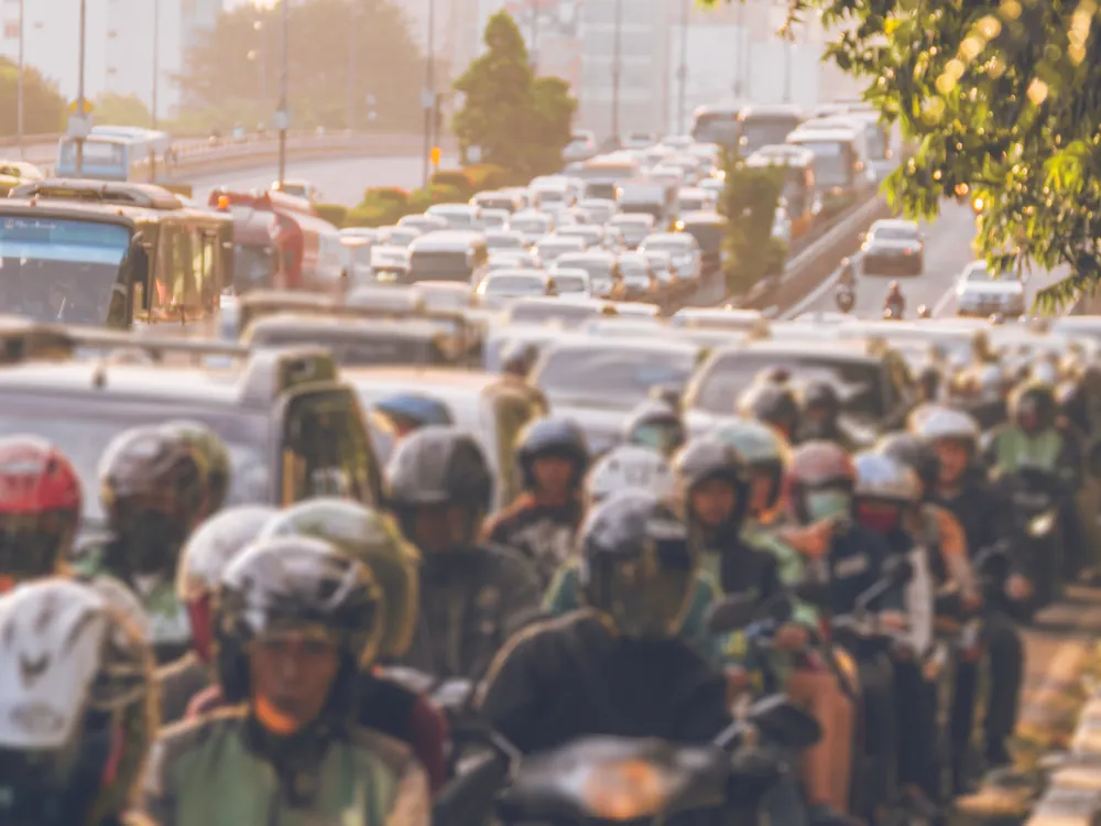 Jalanan Macet Untuk Kondisi Motor
