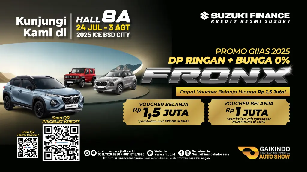 Promosi Pembiayaan Suzuki Fronx Promo Giias 2025