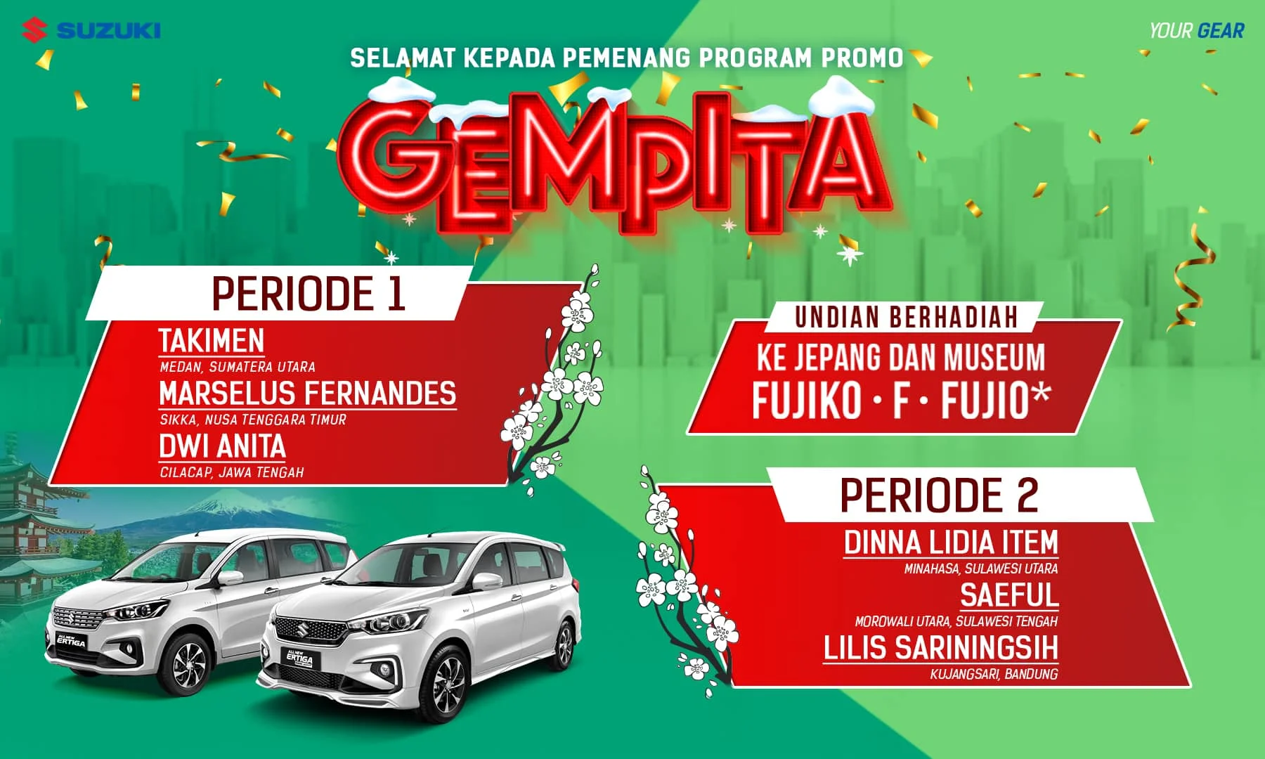 Suzuki Umumkan Pemenang Program Gempita Sebanyak 6 Pelanggan Mendapatkan Perjalanan Ke Jepang Dan Museum Fujiko F Fujio